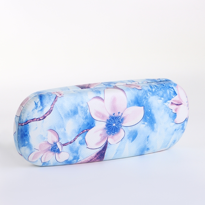 Футляр для очков на хлопушке, длина 16 см, цвет голубой Футляр для очков на хлопушке, длина 16 см, цвет голубой