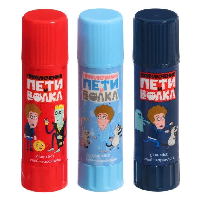 Клей-карандаш 13г ErichKrause EasyStick Клей-карандаш 13г ErichKrause EasyStick "Приключения Пети и Волка" PVP, экономичный расход, микс