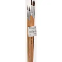 Набор кистей для рисования, пони, 4 штуки: № 2, 4, 6, 8, круглые, деревянная ручка, международный размер