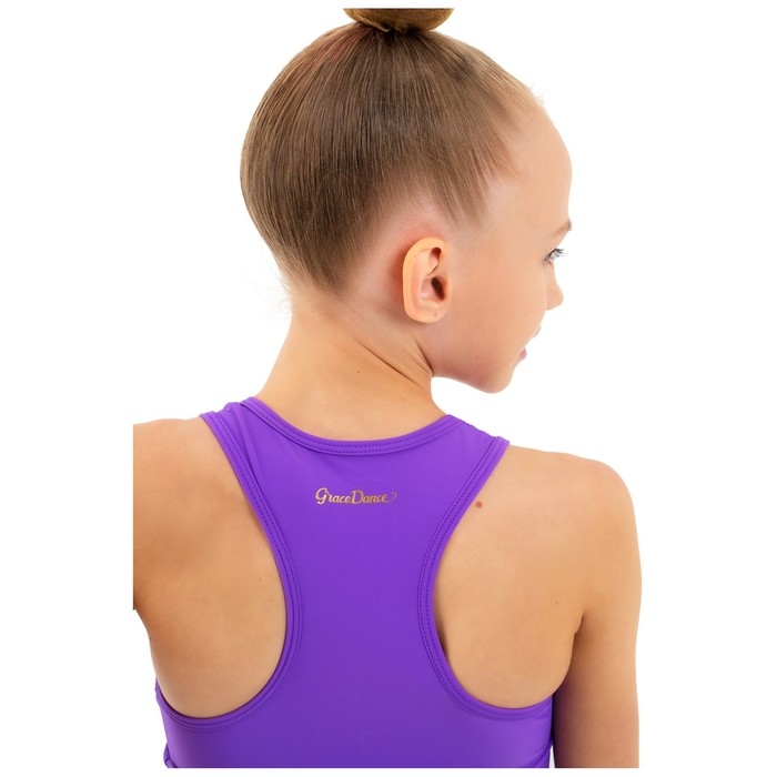 Топ-борцовка для гимнастики и танцев Grace Dance, р. 42, цвет фиолетовый Топ-борцовка для гимнастики и танцев Grace Dance, р. 42, цвет фиолетовый