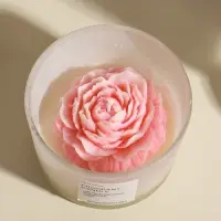 Свеча интерьерная в стакане "Нежно-розовый пион" 11х11х8 см Свеча интерьерная в стакане "Нежно-розовый пион" 11х11х8 см