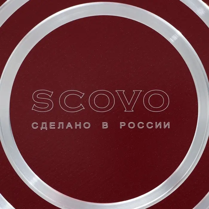 Сковорода блинная &laquo;Эксперт&raquo;, d=22 см, пластиковая ручка, антипригарное покрытие, алюминий, бордовая
