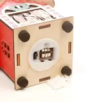 Ёлочная игрушка &laquo;Рождественский мотив&raquo; 9&times;6.5 см, подвеска, от батареек AG10&times;3, свечение тёплое белое