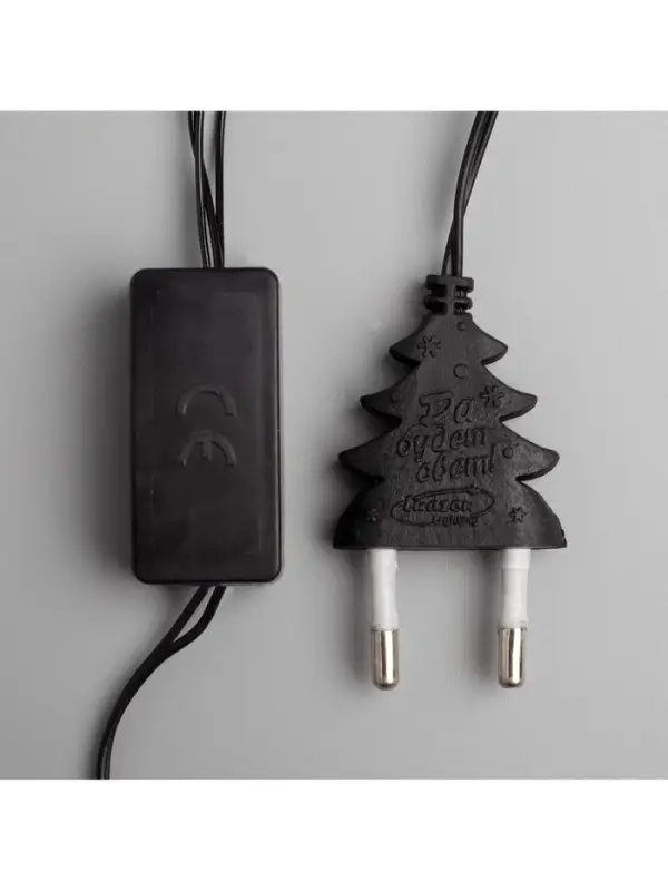 Гирлянда &laquo;Нить&raquo; 5 м с насадками &laquo;Шарики белые&raquo;, IP20, тёмная нить, 20 LED, свечение мульти (RG/RB), мигание, 220 В