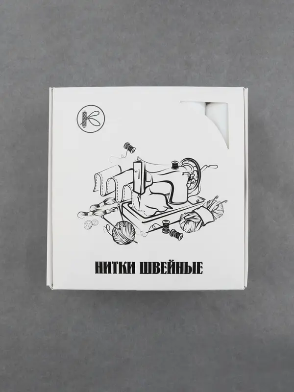 Нитки 40ЛШ, 200 м, цвет белый №0101, цена за 1 штуку