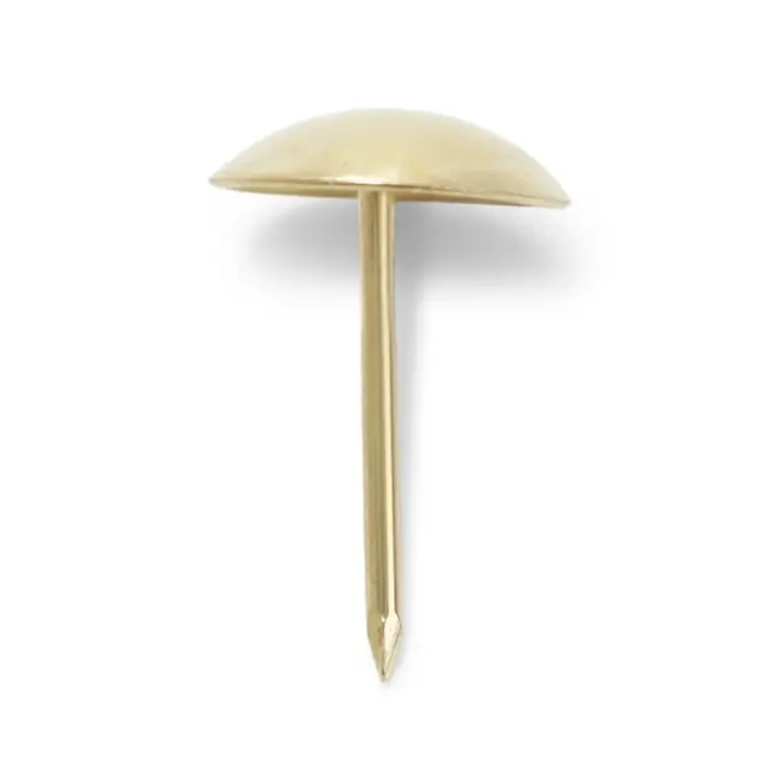 Гвозди ТУНДРА, декоративные, обивочные, 10×18.5 мм, золото, 100 шт. Гвозди ТУНДРА, декоративные, обивочные, 10×18.5 мм, золото, 100 шт.