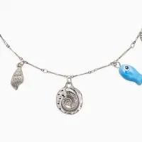Колье &laquo;Морской вайб&raquo;, L=40 см, цветное в серебре