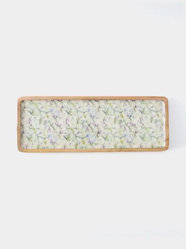 Блюдо прямоугольное &laquo;Оттенки сирени&raquo;, 41&times;15 см, дерево манго