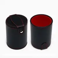 Кожаный стакан для игральных костей, 5 кубиков в комплекте, 7.9&times;10.2 см