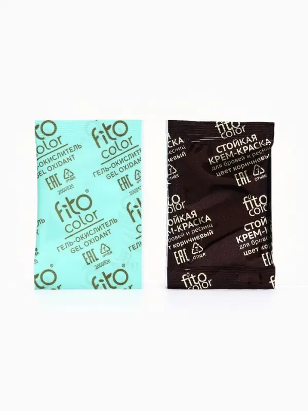 Крем-краска стойкая для бровей и ресниц Fito color, коричневый 3.0, 2&times;2 мл