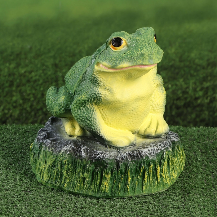 Садовая фигура  Садовая фигура "Лягушка на камне" 22см