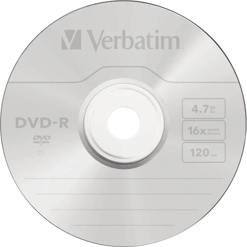 Носители информации DVD-R Verbatim 4.7Gb 16x bulk 50шт/уп (43788)