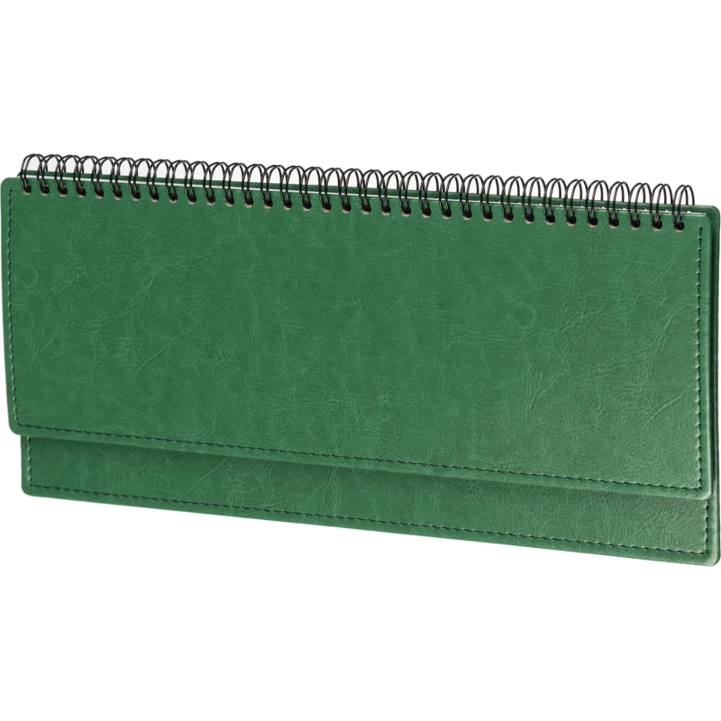 Планинг датированный 2026, зеленый,  303х150 мм, 120стр, Agenda