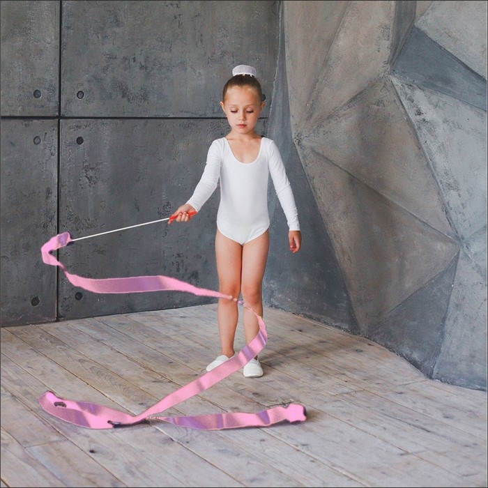 Лента для танцев, длина 4 м, цвет светло-розовый Лента для танцев, длина 4 м, цвет светло-розовый