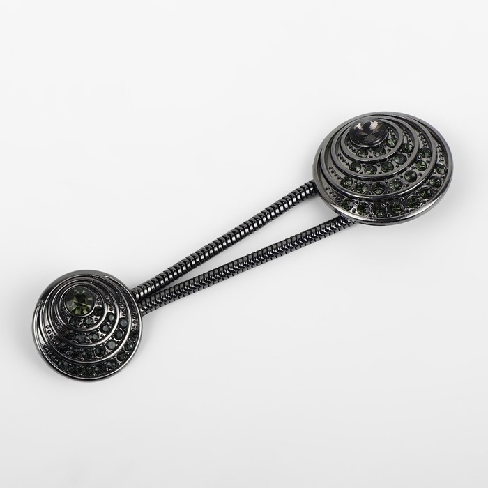 Декоративная застёжка, d = 2,5/3 см, цвет чёрный Декоративная застёжка, d = 2,5/3 см, цвет чёрный