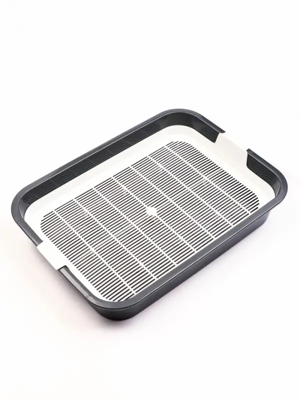 Туалет для кошек &laquo;Белла мини&raquo;, 35&times;26&times;6 см, с сеткой, пластик, серый