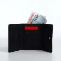 Кошелёк &laquo;Цветочек&raquo;, маленький, для девочки, на кнопке, зелёный