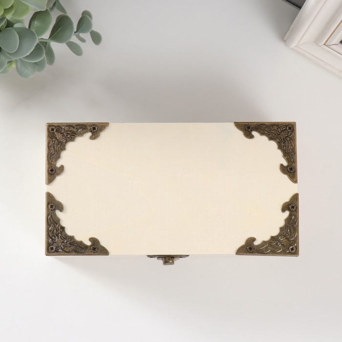 Шкатулка для росписи дерево Шкатулка для росписи дерево "С уголками" 5,5х16х8,5 см