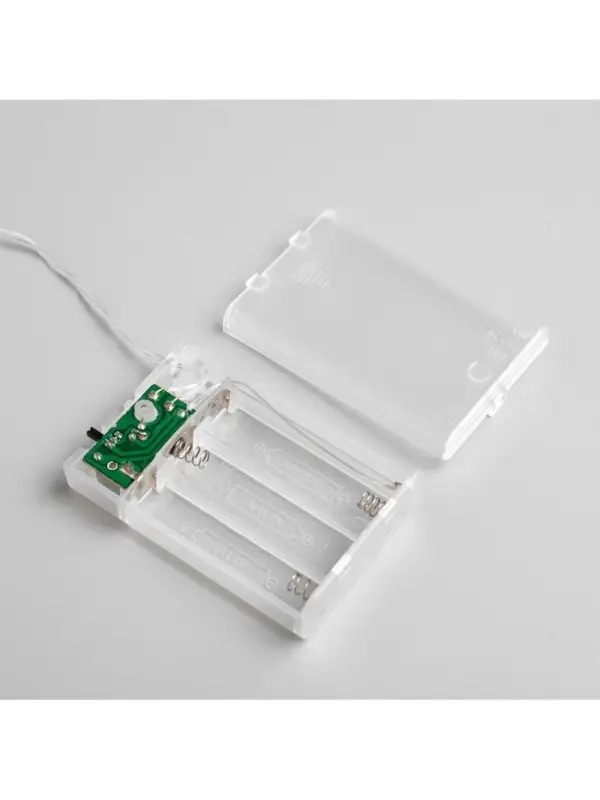 Гирлянда &laquo;Нить&raquo; 4 м, IP20, прозрачная нить, 40 LED, 2 режима, батарейки AAх3 (нет в комплекте), свечение белое