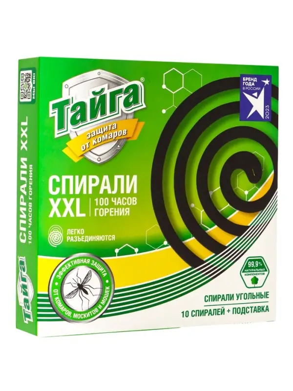 Тайга спирали от комаров угольные ХХL 10 шт. в упаковке Тайга спирали от комаров угольные ХХL 10 шт. в упаковке