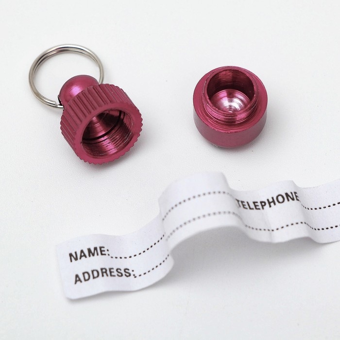 Адресник для вложения записки Адресник для вложения записки