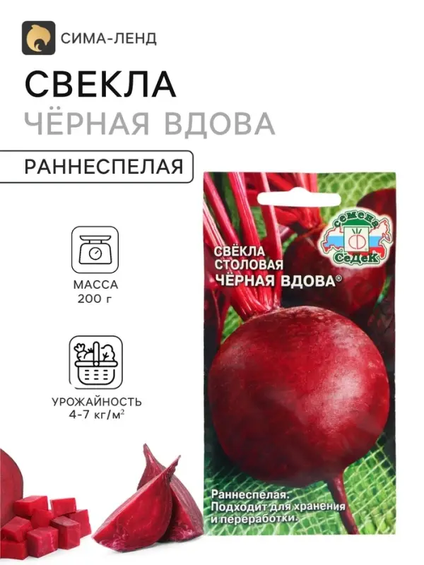 Семена Свёкла &laquo;Чёрная Вдова&raquo;, 0.1 г, &laquo;СеДеК&raquo;