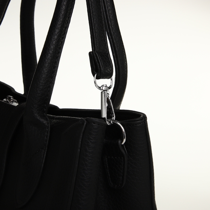 Сумка женская на молнии, TEXTURA, средний размер, цвет чёрный Сумка женская на молнии, TEXTURA, средний размер, цвет чёрный