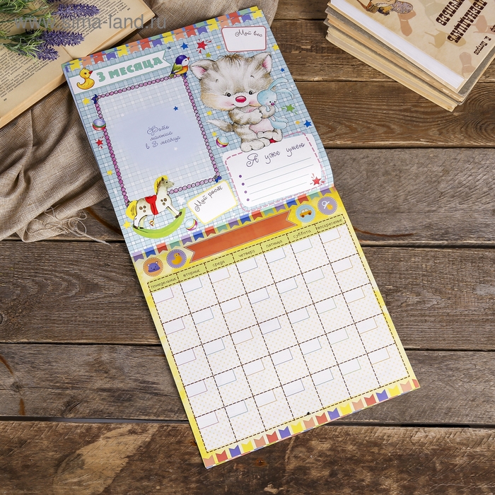 Фотоальбом-календарь Фотоальбом-календарь "Наш малыш: первый год день за днём", 12 листов