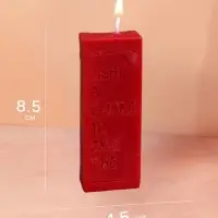 Свеча с надписью "Light a candle" 1,5х1,5х8,5 см, соевый воск МИКС Свеча с надписью "Light a candle" 1,5х1,5х8,5 см, соевый воск МИКС