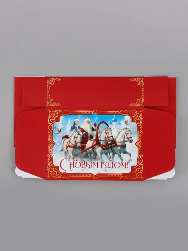 Коробка подарочная, самосборная &laquo;Красная сказка&raquo;,30.7&times;22&times;9.5 см