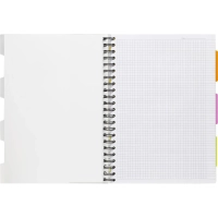 Бизнес-тетрадь 140л,кл,А4,SPIRAL BOOK Розовый,евроспир,обл.пласт,разд.84105