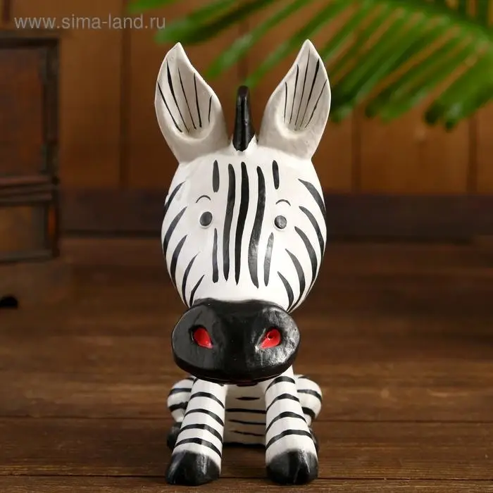 Сувенир дерево "Маленькая зебра" подставка под очки 20х14х7 см