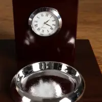 Набор настольный 7 в 1, (карандашница с часами, визитница, глобус, подставка, калька, подставка для мелочей)