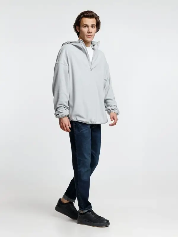 Анорак флисовый унисекс Fliska, светло-серый, размер M/L Анорак флисовый унисекс Fliska, светло-серый, размер M/L