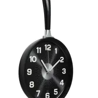 Часы настенные интерьерные &laquo;Сковорода&raquo;, для кухни, бесшумные, 25&times;43 см, чёрные, от батарейки 1&times;АА