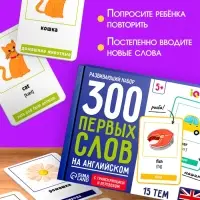 Развивающий набор &laquo;300 первых слов на английском&raquo;, 300 карт, 5+