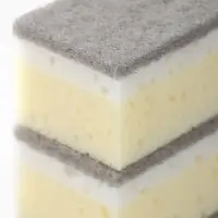 Губки для посуды, набор 4 шт., размер 8&times;4.5&times;5.5 см, жёлтые