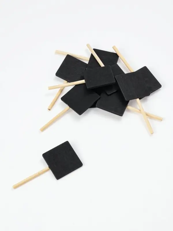 Ценник меловой на ножке &laquo;Прямоугольник&raquo;, 10 шт. 8&times;3.5 см, чёрный