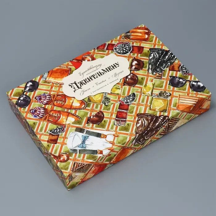 Коробка подарочная складная конверт, упаковка, «Джентельмен», 31 х 22 х 5 см Коробка подарочная складная конверт, упаковка, «Джентельмен», 31 х 22 х 5 см