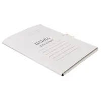 Папка для бумаг с завязками Calligrata, картон мелованный, 440 г/м2, до 200л, белый