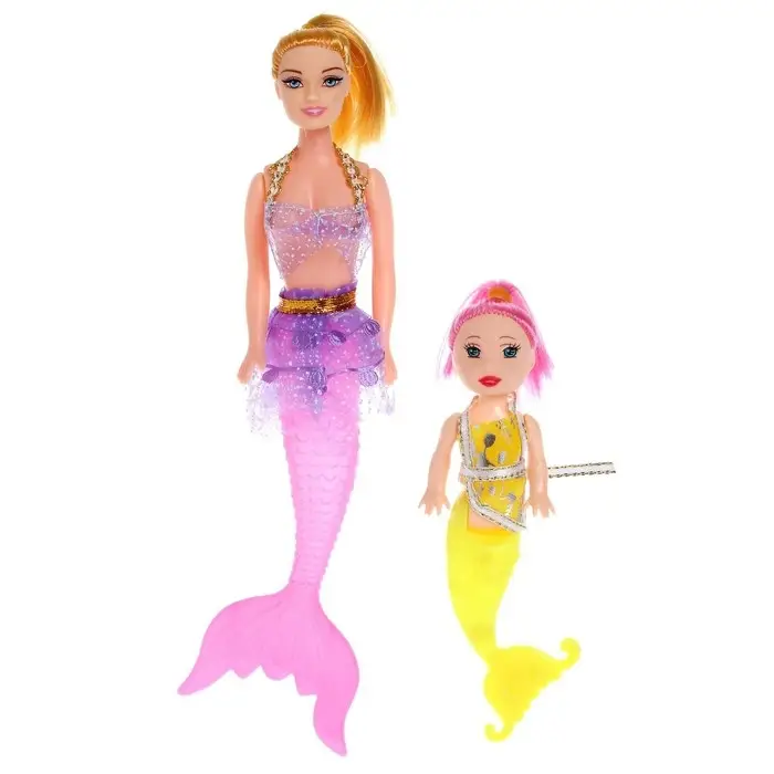Русалочка «Амура» с малышкой, с аксессуарами, цвета МИКС, в пакете Русалочка «Амура» с малышкой, с аксессуарами, цвета МИКС, в пакете