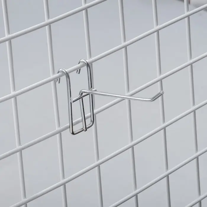 Крючок на сетку одинарный, d=3 мм, L=4,5 см, цвет хром Крючок на сетку одинарный, d=3 мм, L=4,5 см, цвет хром