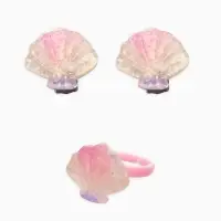 Набор детский &laquo;Выбражулька. Ракушка&raquo;, 3 предмета: клипсы, кольцо, браслет, разноцветный