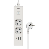 Удлинитель Power Cube, 2р/1.9м выкл.,3USB, 3.5кВт,16А,3x1,0 белый(PC-4-2M)