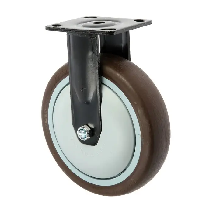 Колесо для транспортных тележек ТУНДРА, d=200 мм, на площадке, покрытие TPR=