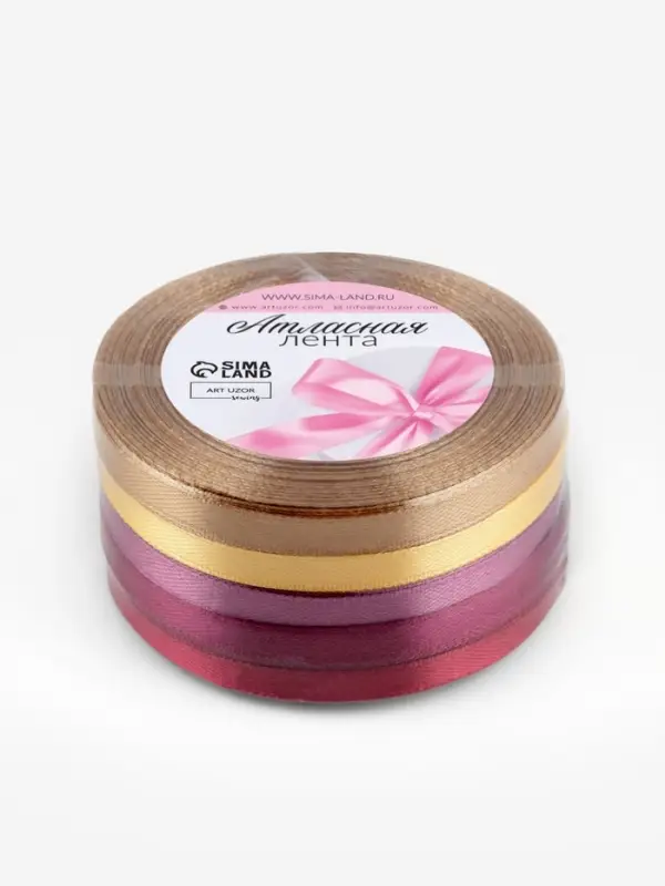 Атласная лента, набор 5 шт. &laquo;Осень&raquo;, 6 мм, 23&plusmn;1 м