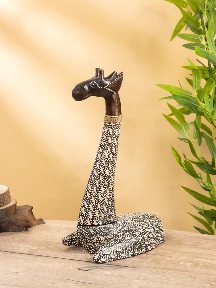 Сувенир "Жираф" дерево 25х13х40 см, бежево-коричневый Сувенир "Жираф" дерево 25х13х40 см, бежево-коричневый