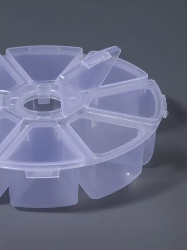 Органайзер для хранения мелочей, 8 ячеек, d=10.5×3 см, прозрачный Органайзер для хранения мелочей, 8 ячеек, d=10.5×3 см, прозрачный