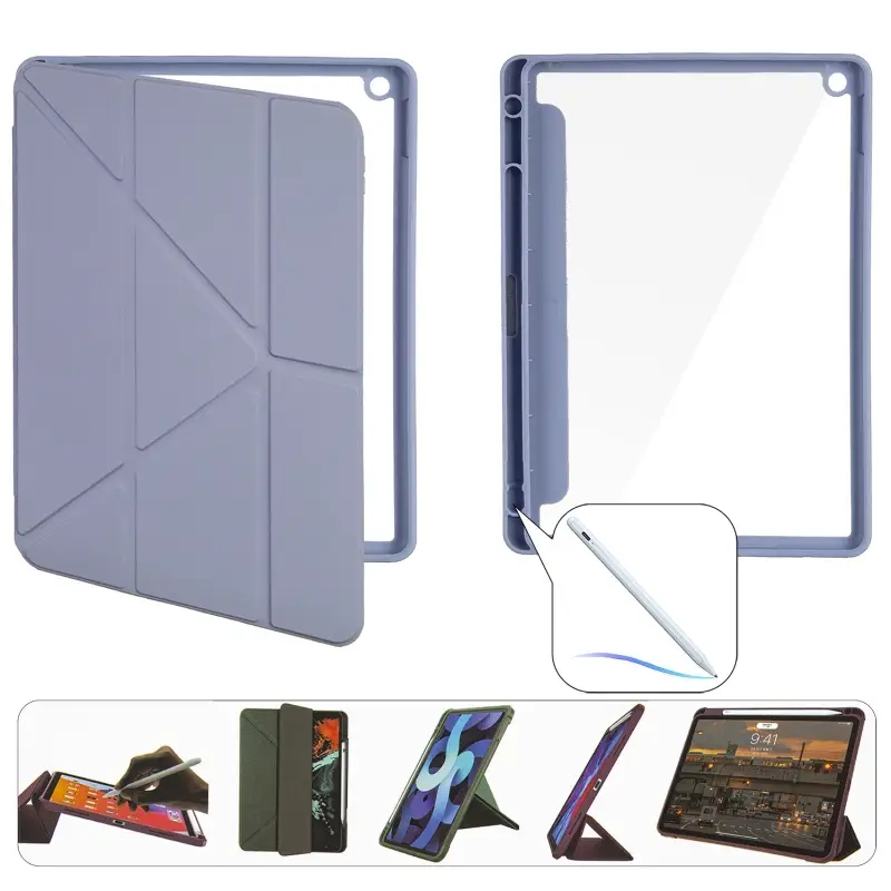 Чехол-книжка для iPad 10.2 (2019/2020/2021) Smart Case Crystal Folio (Pencil) Lavender Grey