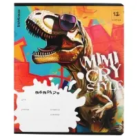 Тетрадь 12 листов, в клетку, ErichKrause Dino Art, МИКС